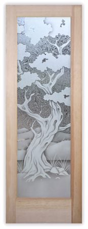 Pantry Door with sandblast Frosted Glass Design Art Glass Featuring Sandblast Etched Glass by Sans Soucie