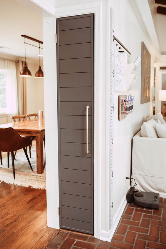 slim pantry door small spaces modern contemporary design 