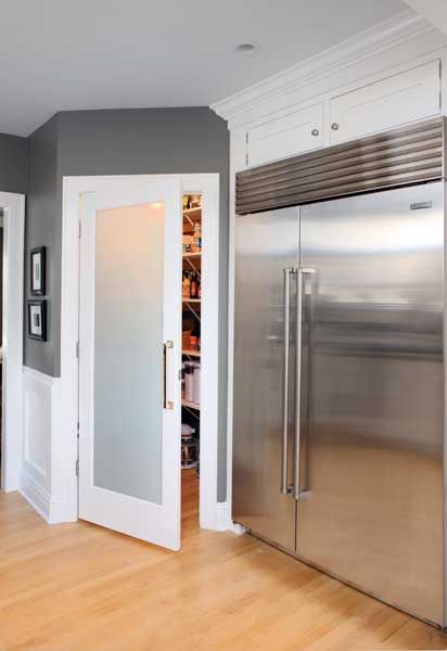 Frosted Glass Pantry Door Modern Contemporary Design Style 