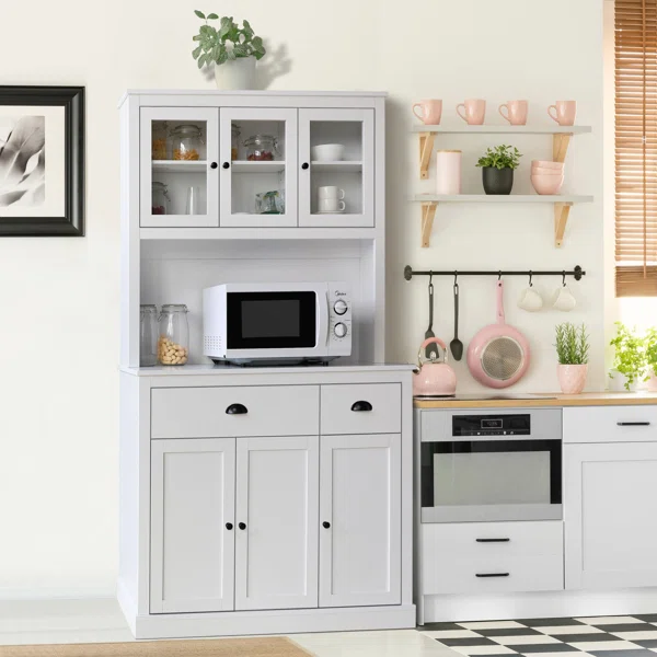 Standalone kitchen pantry white traditional classic design style 