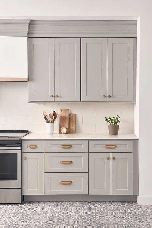 full overlay shaker cabinet doors light grey