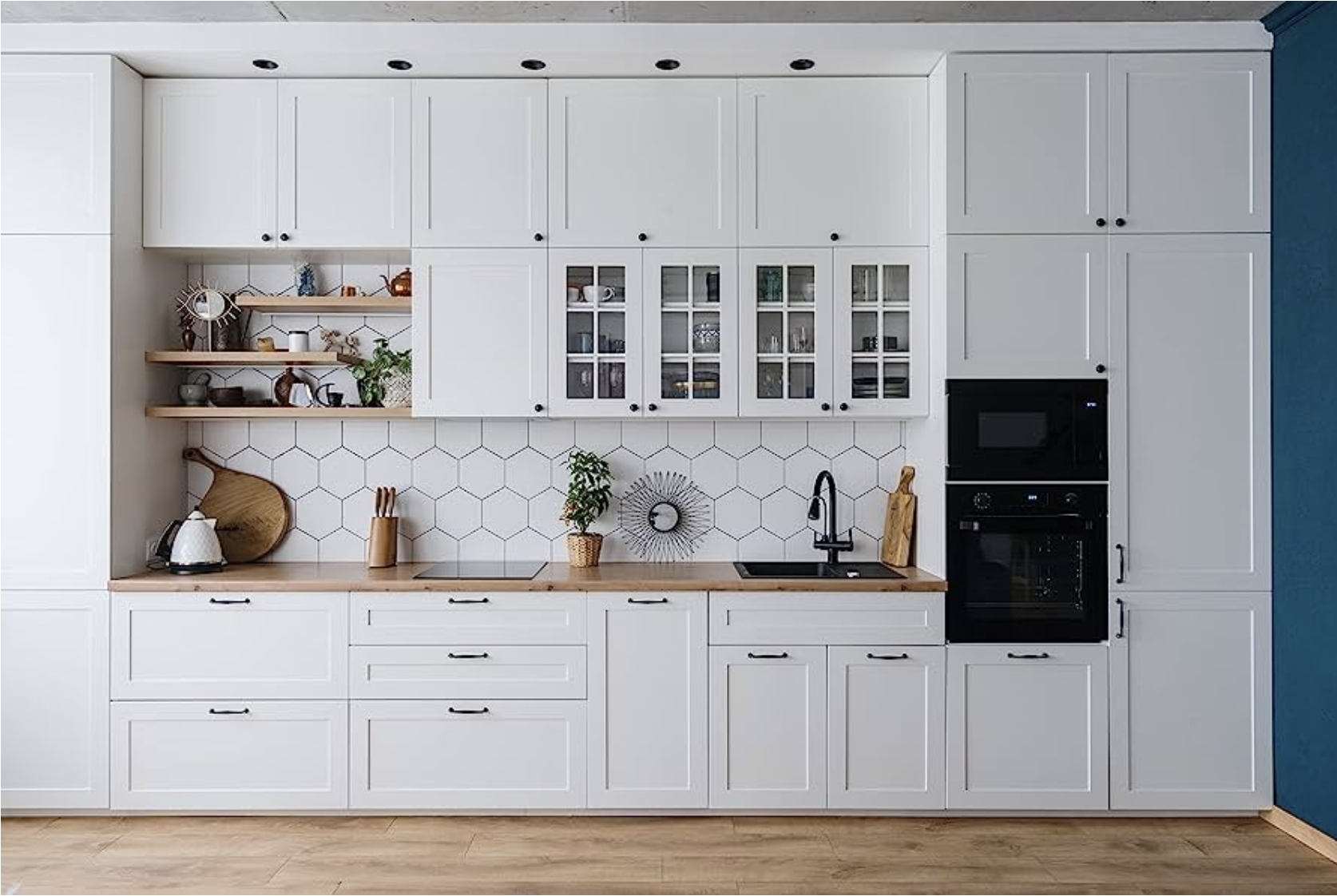 2023 Modular Simple Shaker Style Modern PVC Kitchen Cabinets