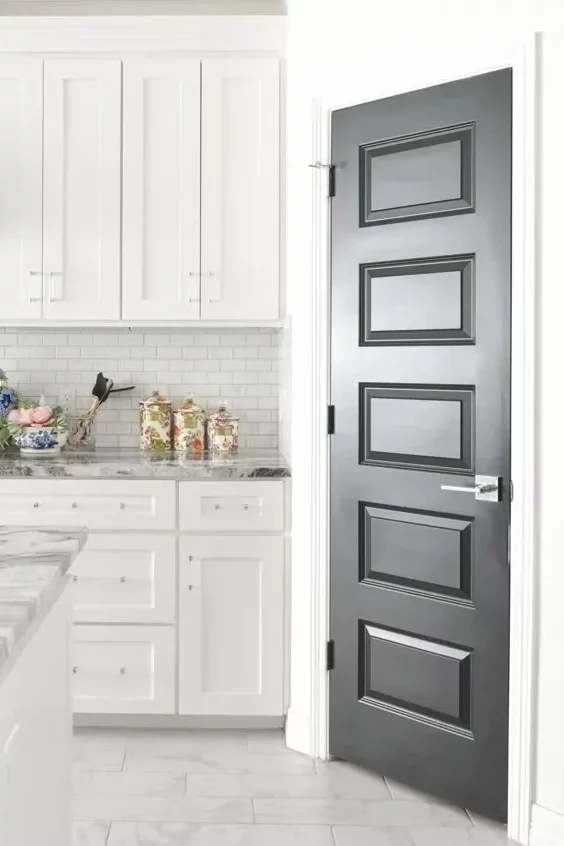 fiberglass prehung pantry door black pantry kitchen door