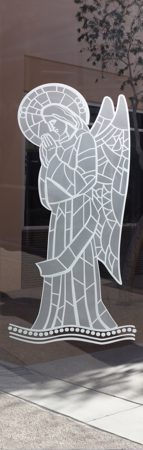 Door Glass Insert with sandblast Frosted Glass Design Art Glass Featuring Sandblast Etched Glass by Sans Soucie