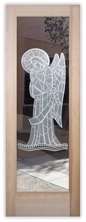 Interior Door with sandblast Frosted Glass Design Art Glass Featuring Sandblast Etched Glass by Sans Soucie
