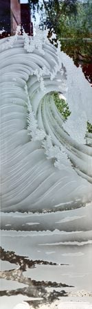 Door Glass Insert with sandblast Frosted Glass Design Art Glass Featuring Sandblast Etched Glass by Sans Soucie