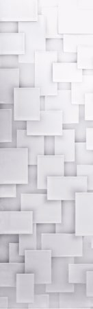 Door Glass Insert showcasing a Frosted Glass Geometric Design with Sandblast Etched Glass Art by Sans Soucie Cubes Tall Design