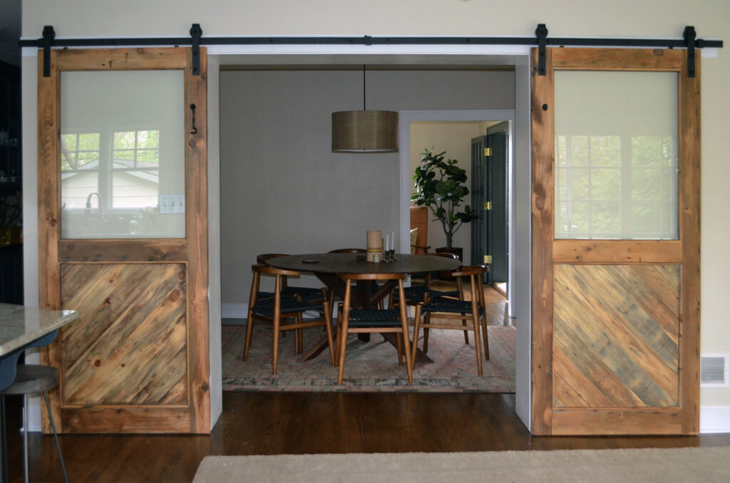 reclaimed rustic barn wood sliding glass barn doors rustic farmhouse design