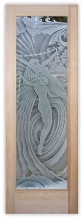 Interior Door with sandblast Frosted Glass Design Art Glass Featuring Sandblast Etched Glass by Sans Soucie
