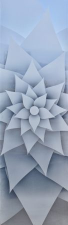 Door Glass Insert with Frosted Glass Floral Rose Petals Design by Sans Soucie