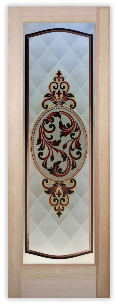 Decorative glass interior door Royal Filigree design