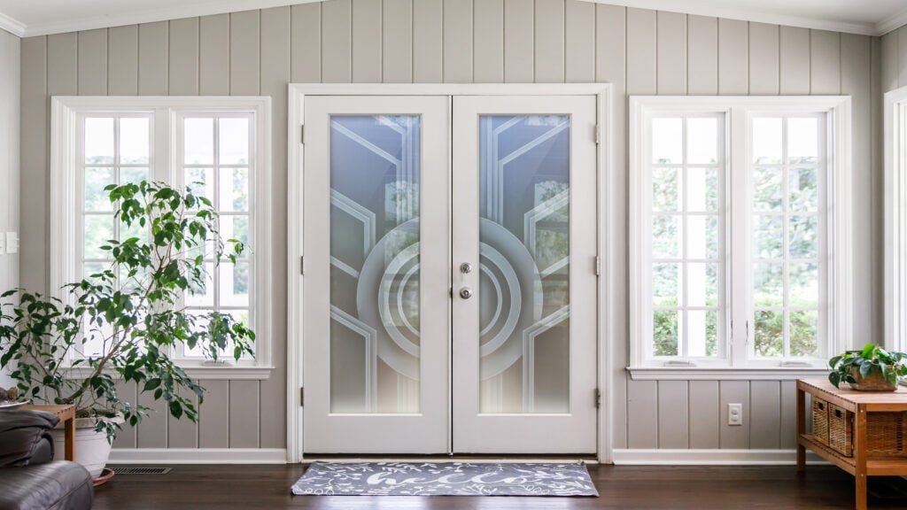 Sun Odyssey II Private 3D Enhanced Frosted Glass Door Interior Glass Doors Pairs Sans Soucie 