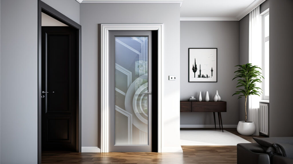 Sun Odyssey II Private 3D Enhanced Frosted Glass Pantry Door