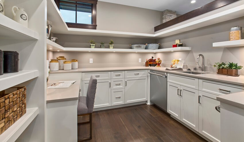 versatile butler pantry white cabinets traditional design style