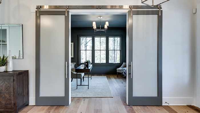 Suspended Glass Barn Doors Sliding Glass Barn Door Posted Glass Barn Door Modern Design Style