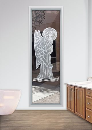 Window with sandblast Frosted Glass Design Art Glass Featuring Sandblast Etched Glass by Sans Soucie