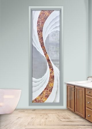 Window with sandblast Frosted Glass Design Art Glass Featuring Sandblast Etched Glass by Sans Soucie