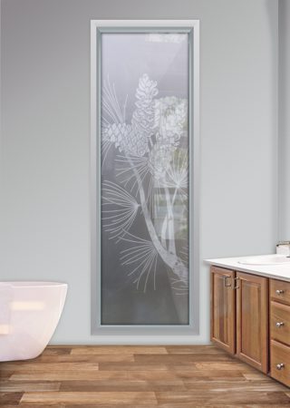 Window with sandblast Frosted Glass Design Art Glass Featuring Sandblast Etched Glass by Sans Soucie