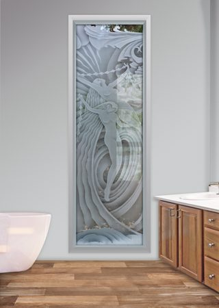 Window with sandblast Frosted Glass Design Art Glass Featuring Sandblast Etched Glass by Sans Soucie
