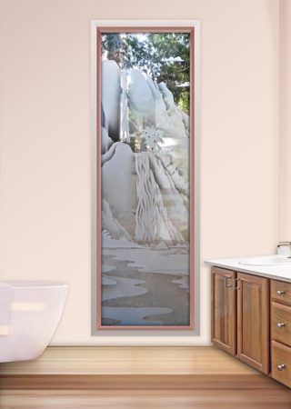 Window with sandblast Frosted Glass Design Art Glass Featuring Sandblast Etched Glass by Sans Soucie