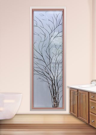Window with sandblast Frosted Glass Design Art Glass Featuring Sandblast Etched Glass by Sans Soucie