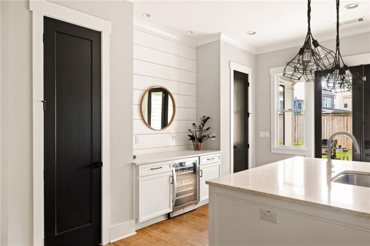 Black Wood Pantry Doors Contemporary Style