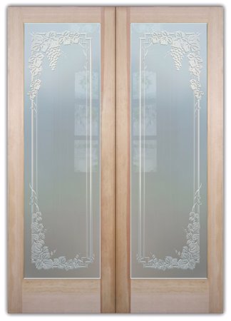 Interior Door with sandblast Frosted Glass Design Art Glass Featuring Sandblast Etched Glass by Sans Soucie