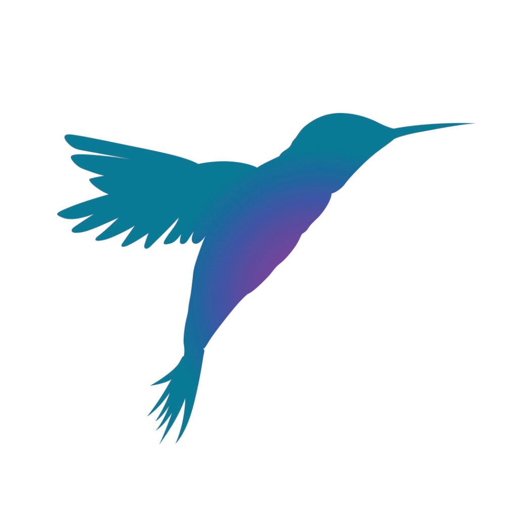 sans soucie art glass hummingbird logo