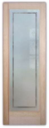 Pantry Door with Frosted Glass Borders 2 Pinstripe Border Design by Sans Soucie