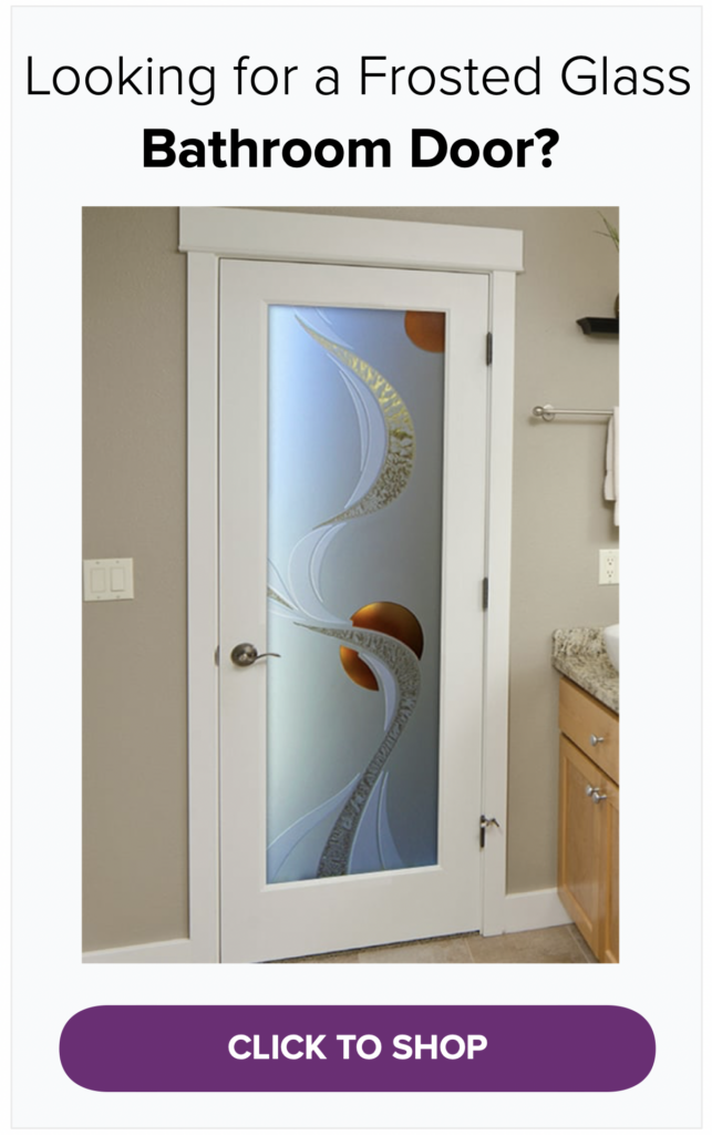 shop bathroom doors with frosted glass by sans soucie art glass