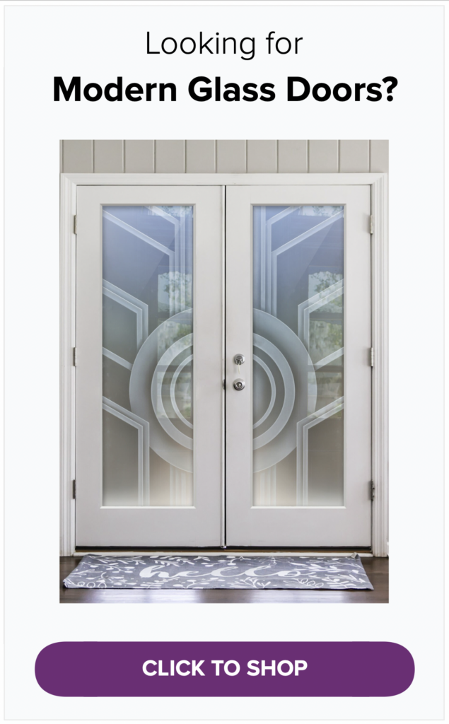 Contemporary Etched & Sandblasted Glass Doors & Panels