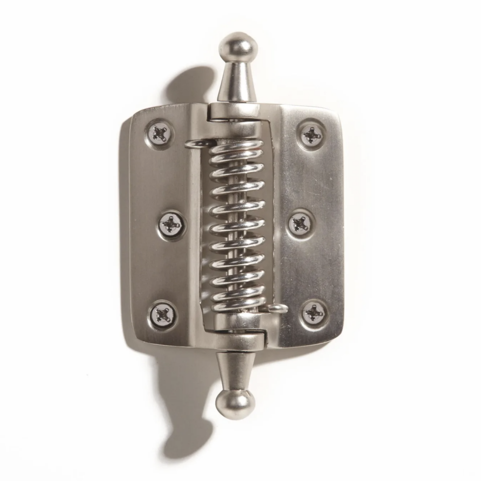 hinge example for installing a new pantry door spring loaded hinge