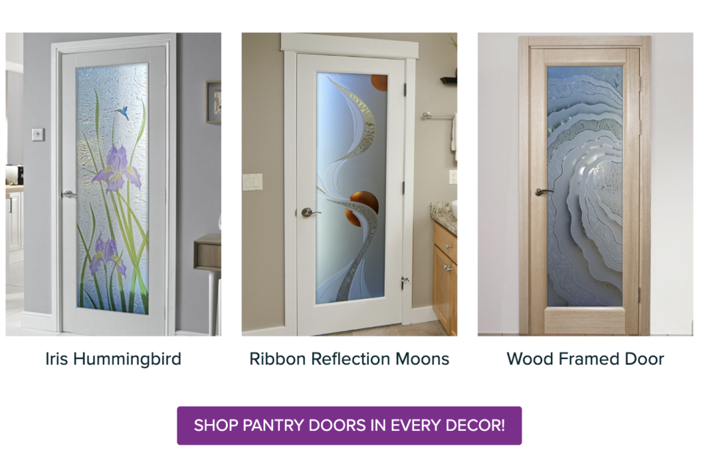 frosted glass pantry doors for privacy