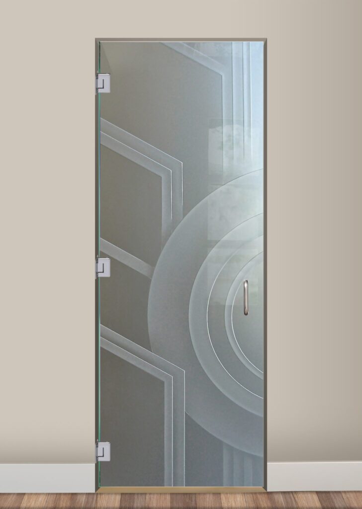 Sun Odyssey II Private 3D Enhanced Frosted Glass Interior Doors Frameless Glass Door Modern Style Sans Soucie