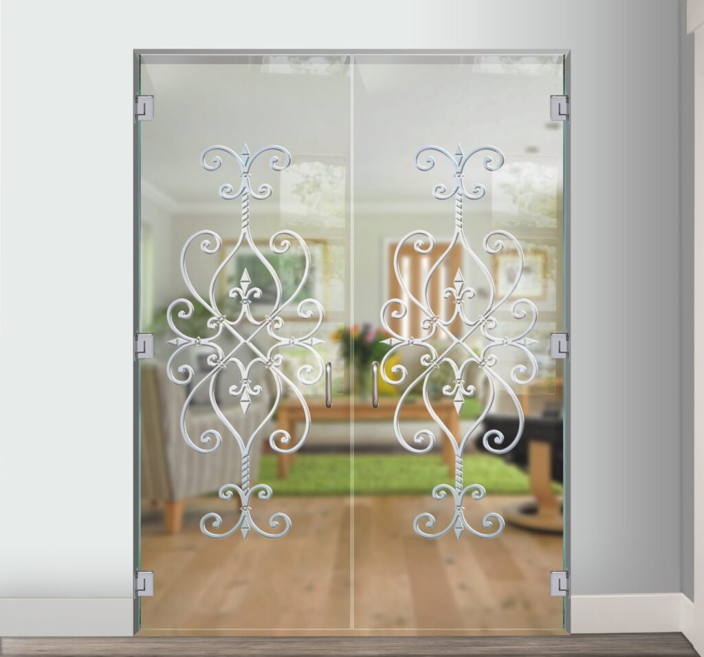 Cordoba Not Private 3D Clear Glass Interior Glass Doors Frameless Glass Door Traditional Style Sans Soucie