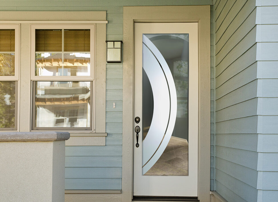 Sphere Front Door 
Glass Effect Not Private 1D Positive Clear Glass Finish Modern Decor Sans Soucie