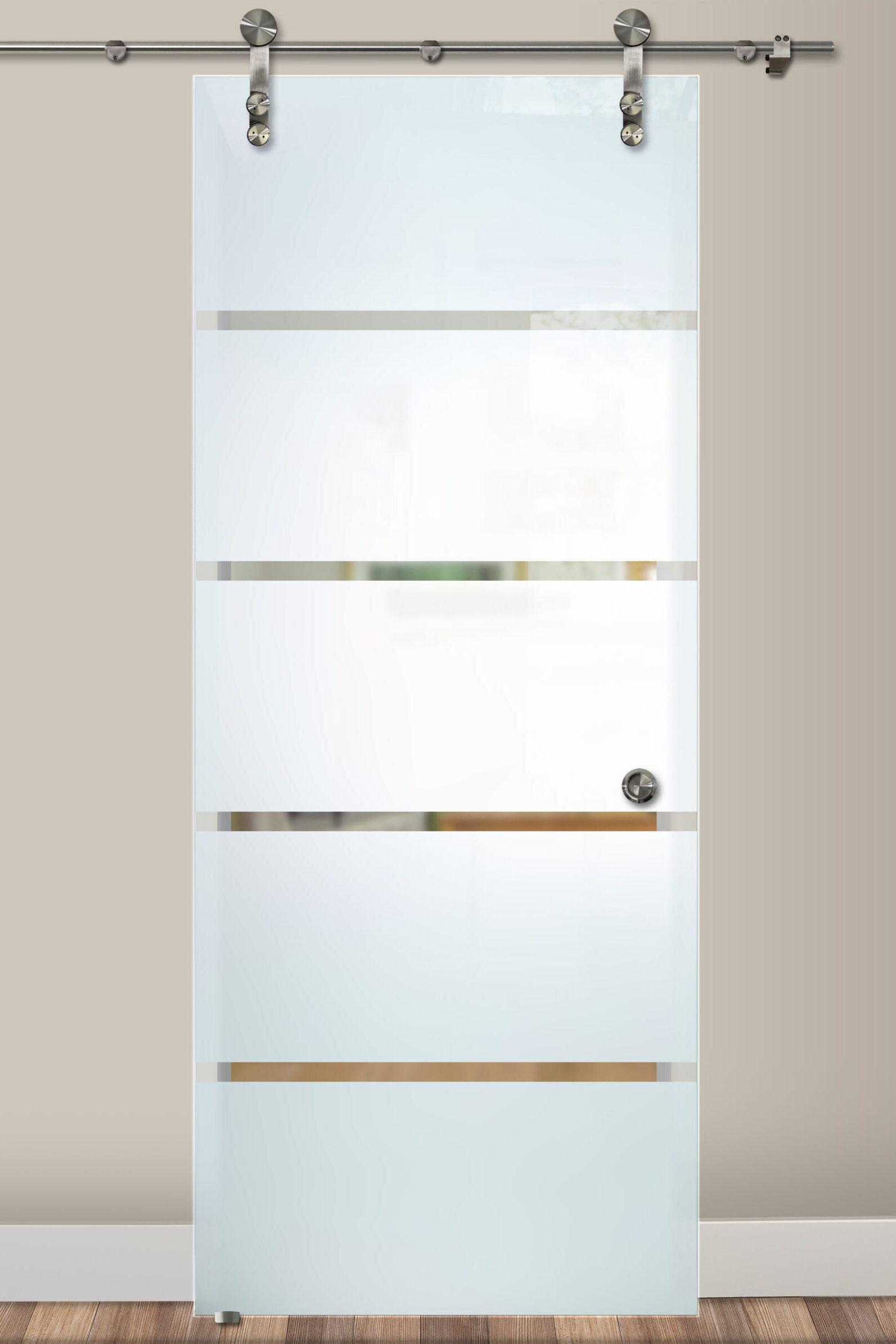 Interior Frosted Glass Door Modern Sliding Glass Barn Doors Grand Design 1D Private by Sans Soucie