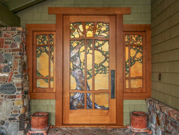 Stained Glass Front Doors  Retro Glass Decor 