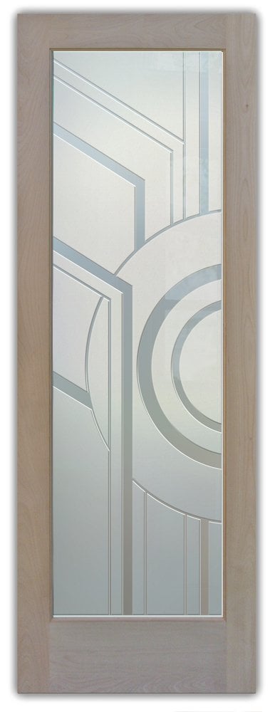 Sun Odyssey Pantry Door Alder Clear Private 3D Frosted Glass Finish Geometric Decor Sans Soucie