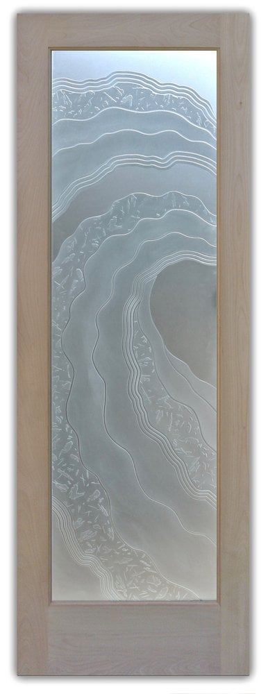 Metacurl Pantry Door Alder Clear Private 3D Frosted Glass Finish Oceanic Decor Sans Soucie
