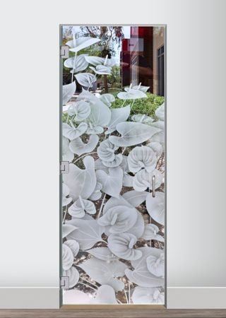 Interior Glass Door with sandblast Frosted Glass Design Art Glass Featuring Sandblast Etched Glass by Sans Soucie