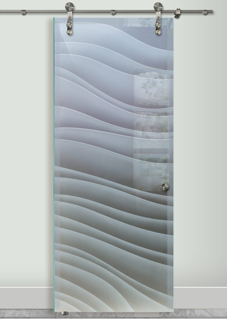 glass barn door frosted glass sliding glass barn door dreamy waves sans soucie art glass