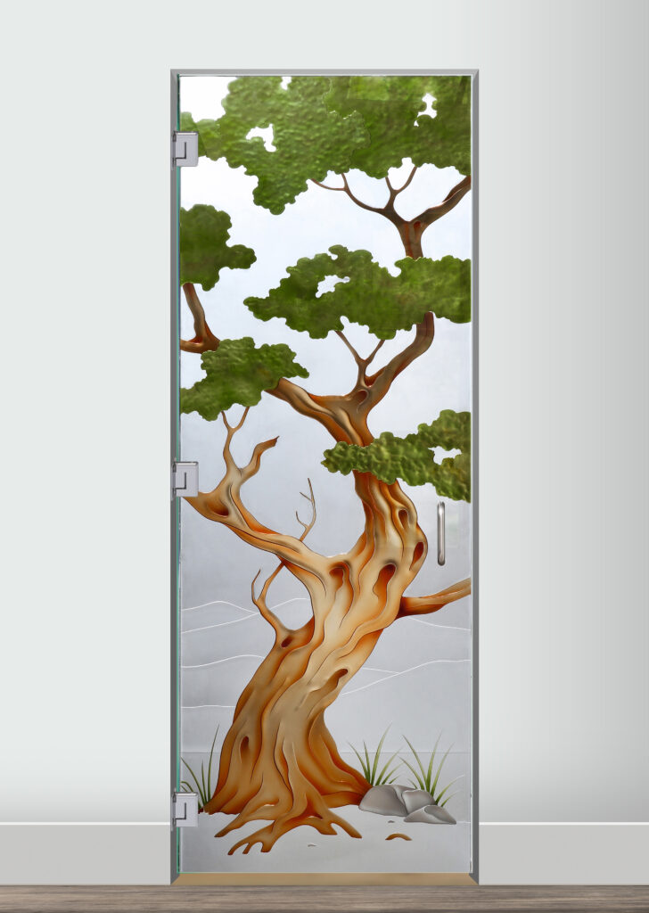 Stained glass door