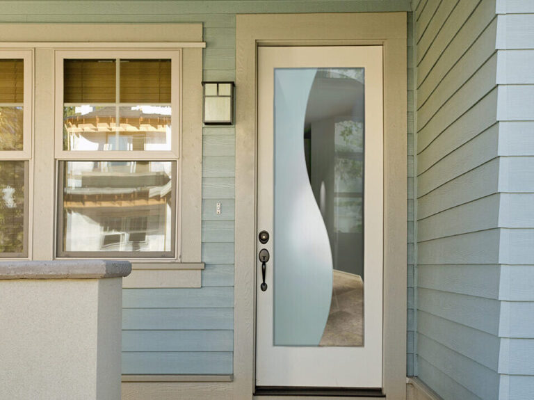 Divise Semi-Private 3D Solid Clear Glass Finish Glass Front Doors Modern Decor Sans Soucie 