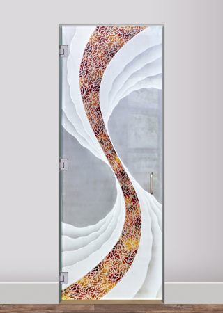 Interior Glass Door with sandblast Frosted Glass Design Art Glass Featuring Sandblast Etched Glass by Sans Soucie
