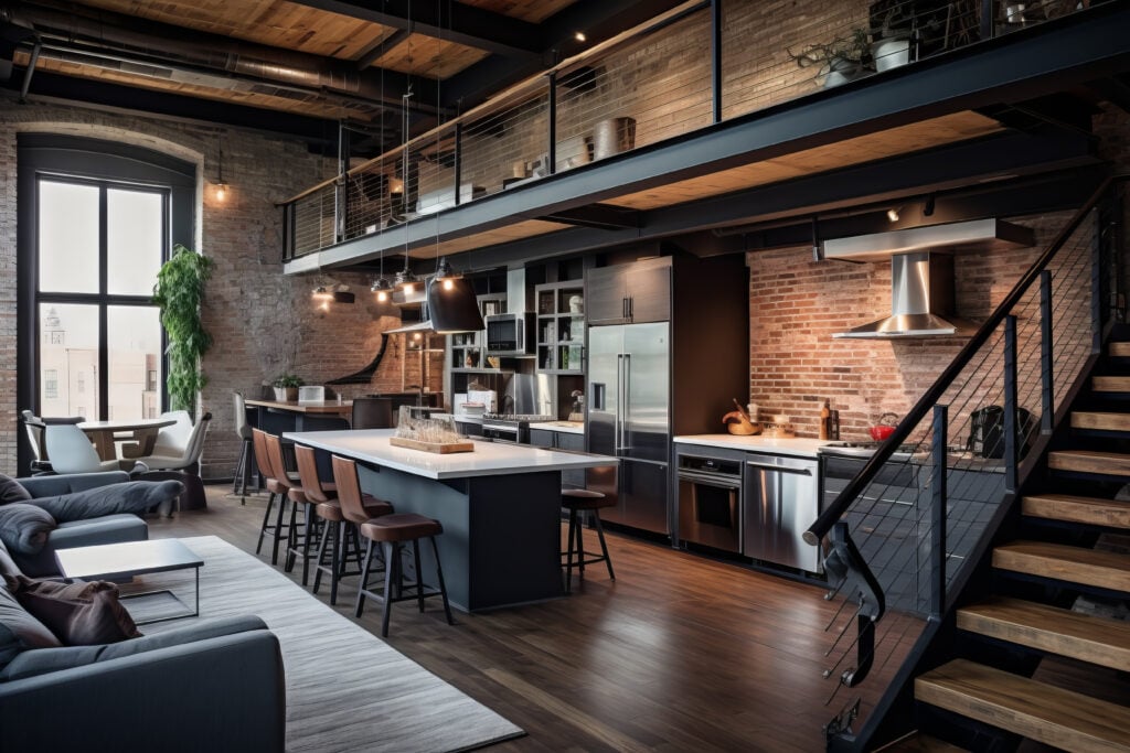 industrial interior design kitchen