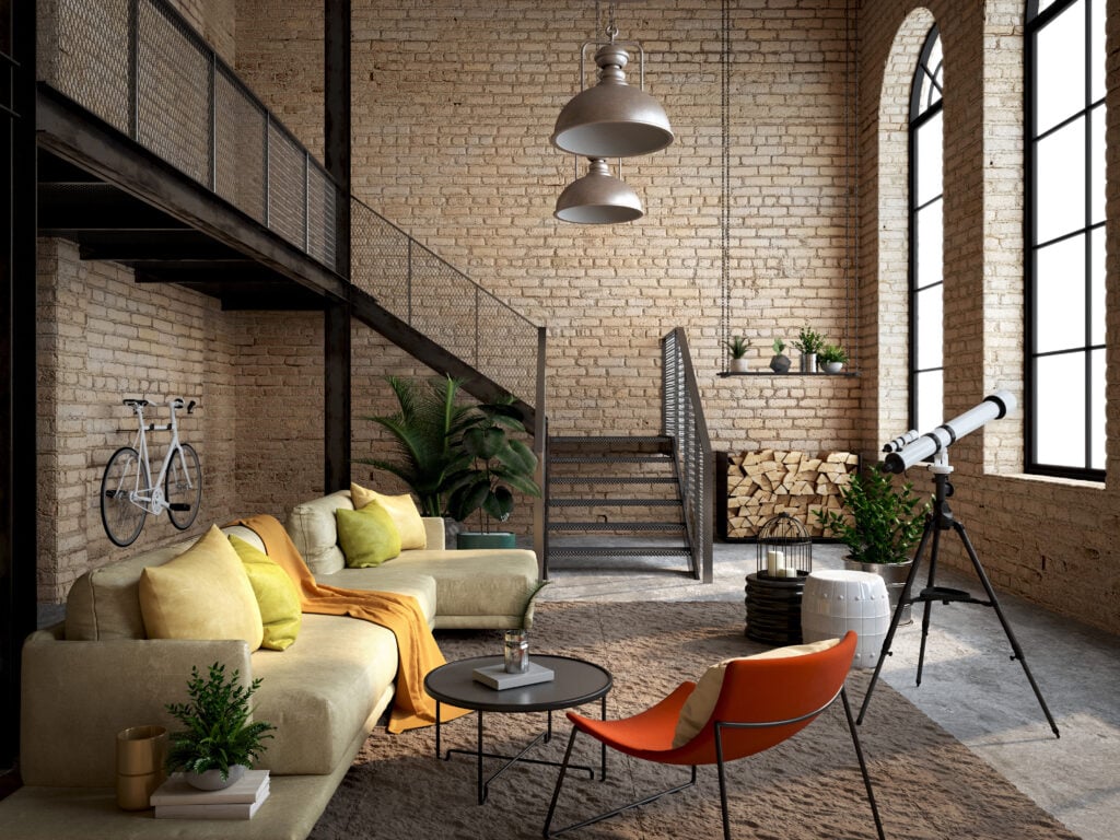 industrial interior design living room