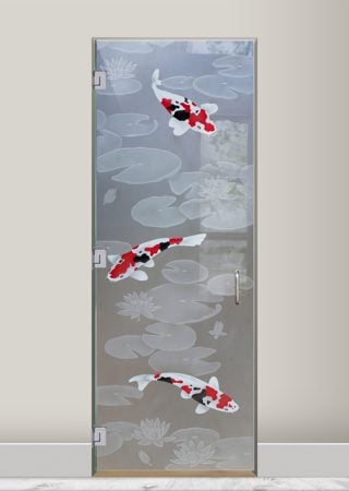 Interior Glass Door with sandblast Frosted Glass Design Art Glass Featuring Sandblast Etched Glass by Sans Soucie
