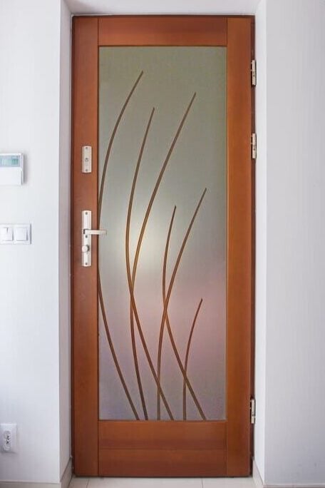 Glass Pantry Doors Sleek Arcs Frosted Glass Pantry Door Modern Geometric Interior Door Sans Soucie