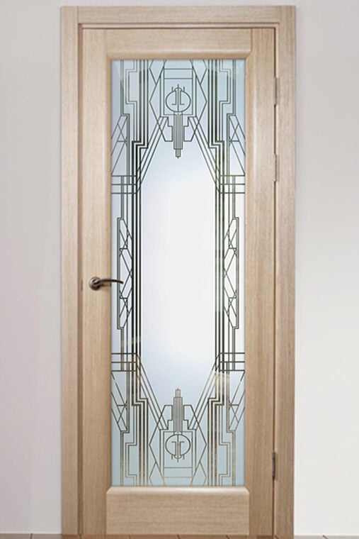 Glass Pantry Doors Art Deco Semi-Private 1D Negative Frosted Glass Pantry Door Vintage Decor Sans Soucie